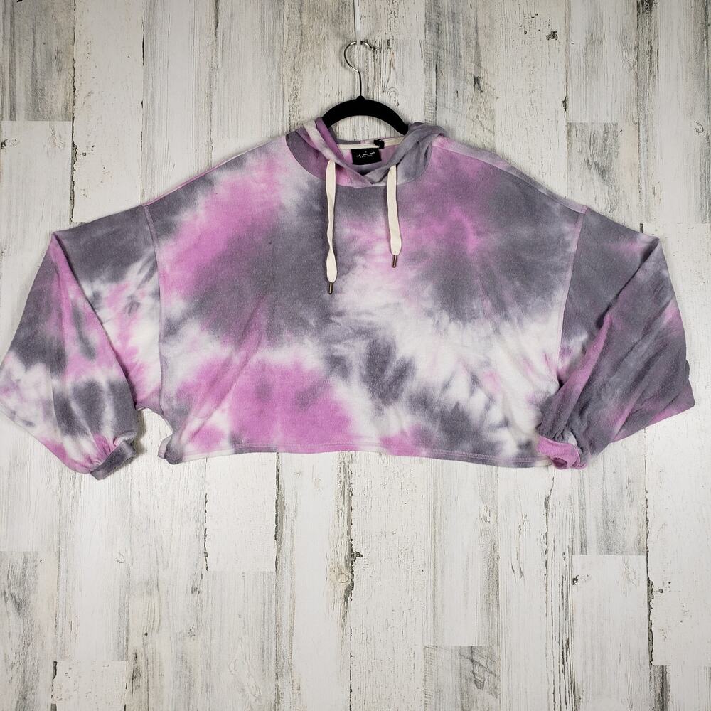Out From Under Urban Outfitters Tie Dye Crop Hoodie Sweatshirt Women's Size XS
